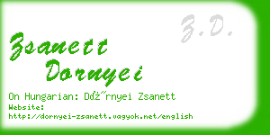 zsanett dornyei business card